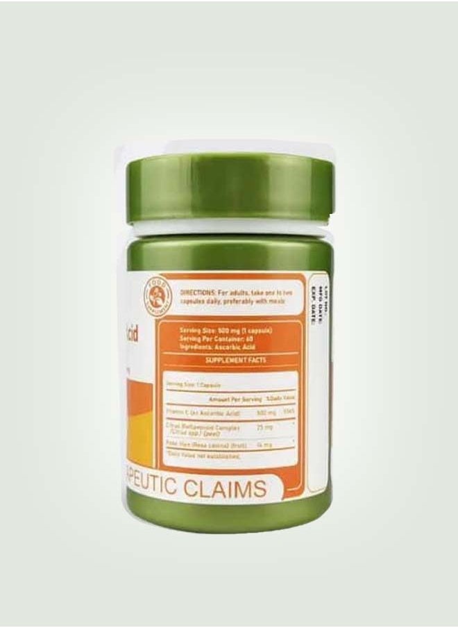 Simplee Supplements Ascorbic Acid Vitamin C 60 Capsules  - Image 2
