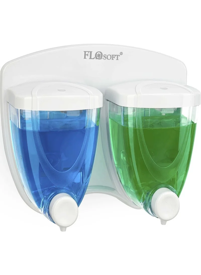 5DM Twin Liquid Soap Dispenser Plastic 350+350 ml