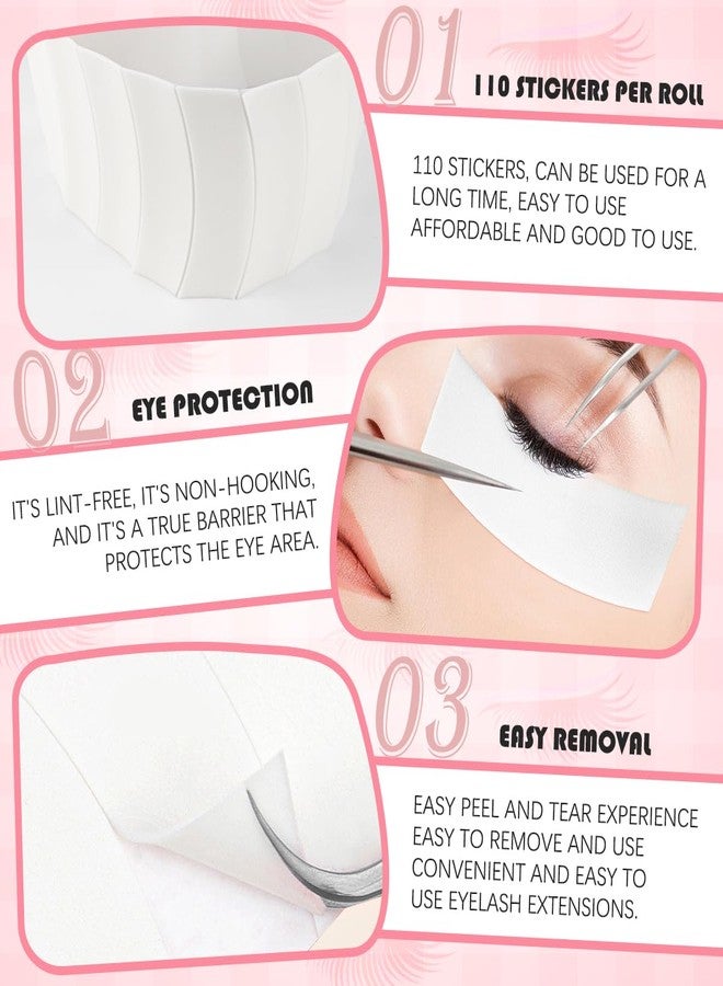 UPIQNG Eyelash Extension Pads Pre-Cut Foam Eyelash Tape U-shaped Eyelash Grafting Eye Patch Lash Tape Under Eye Pads Medical Beauty Tools 110pcs - Image 3