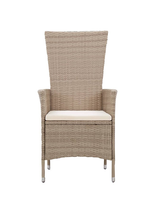 vidaxl 5 Piece Garden Dining Set with Cushions Beige 3099457 - Image 3