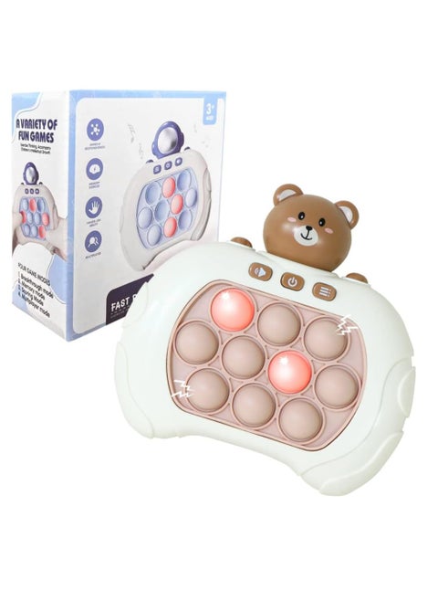 Pop It Game Light Up Fidget Toy, Quick Push Game Console, Whack A Mole Game, Decompression Breakthrough Puzzle Pop Game Machine, Multiple Game Modes Toy For 3+ Years - Package Shape May Vary