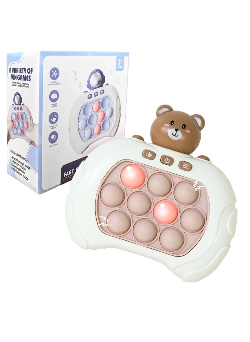 Pop It Game Light Up Fidget Toy, Quick Push Game Console, Whack A Mole Game, Decompression Breakthrough Puzzle Pop Game Machine, Multiple Game Modes Toy For 3+ Years - Package Shape May Vary  - Image 1
