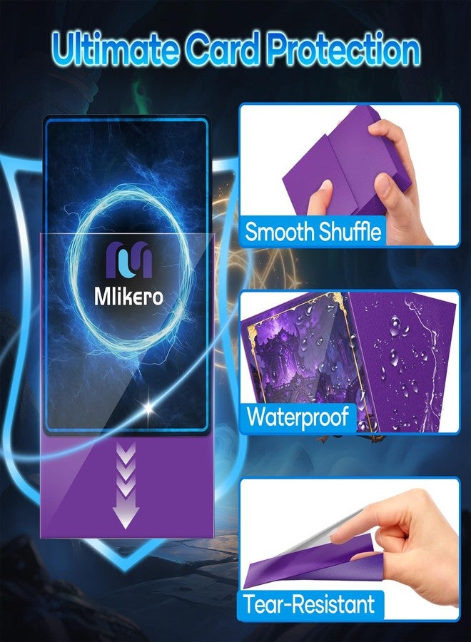 Mlikero 500 Count Card Sleeves, Matte Magic Card Sleeves, Smooth Shuffle & Tear Resistant, Fit for MTG, TCG, CCG (Purple) - Image 4