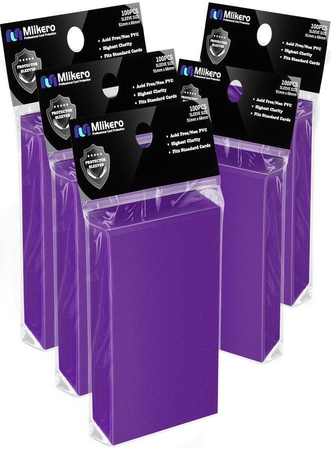Mlikero 500 Count Card Sleeves, Matte Magic Card Sleeves, Smooth Shuffle & Tear Resistant, Fit for MTG, TCG, CCG (Purple) - Image 1
