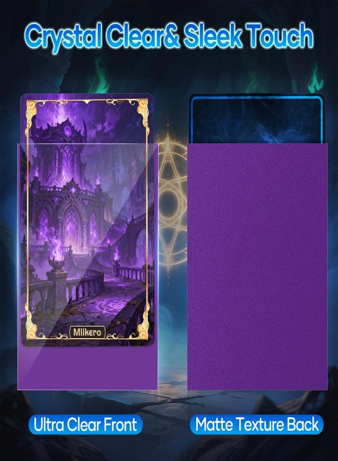 Mlikero 500 Count Card Sleeves, Matte Magic Card Sleeves, Smooth Shuffle & Tear Resistant, Fit for MTG, TCG, CCG (Purple) - Image 2