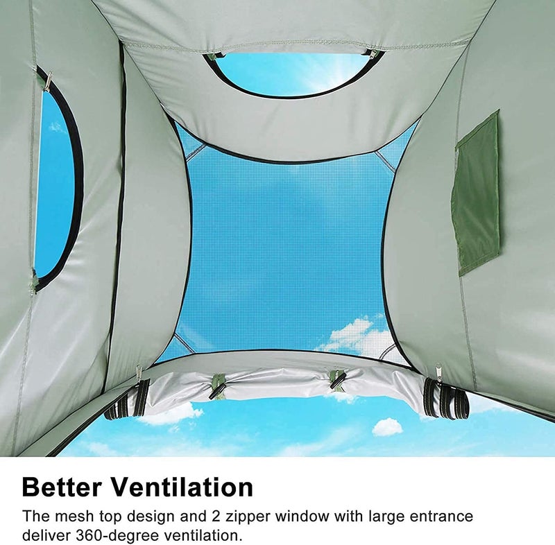 ALOKRUPSWAM Camping Shower Tent, Portable Dressing Changing Room Privacy Shelter Tents for Outdoor Camping Beach Toilet and Indoor Photo Shoot with Carrying Bag - Image 4
