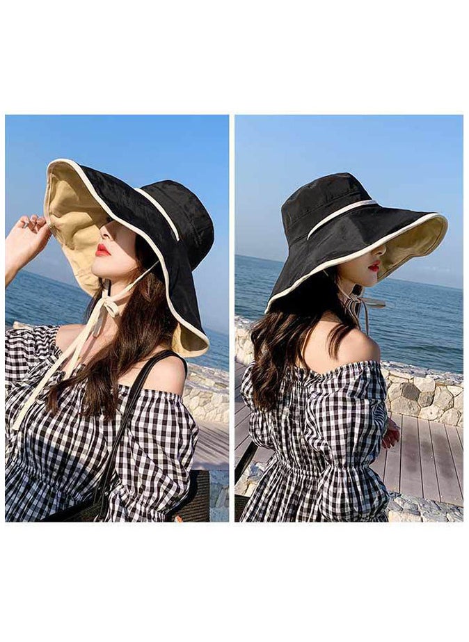 Double-sided sunshade large brim sunscreen fisherman's hat