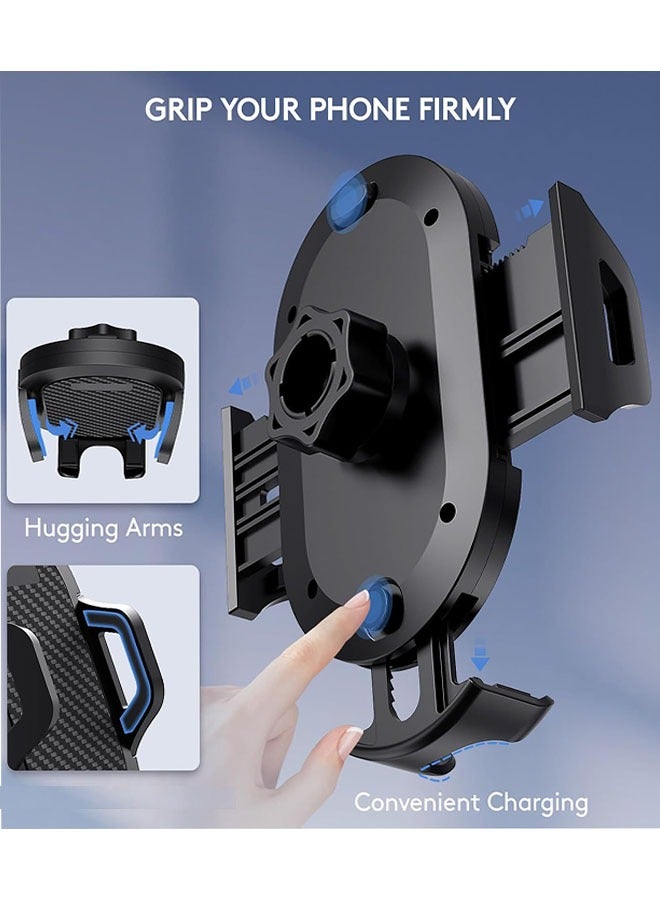 Mobile Holder For Car, Car Phone Holder, Universal Mobile Phone Car Mount Holder 360° Rotation for Auto Windshield and Dash, Compatible with All Mobile Phones - Image 3