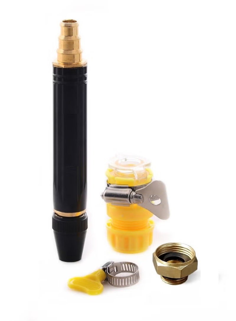 رينوفو خرطوم حديقة مرن 1/2 بوصة 25 مترًا مع مسدس رش خرطوم الحديقة غسيل السيارات فوهة مسدس مياه عالي الضغط قابل للتعديل - Image 3