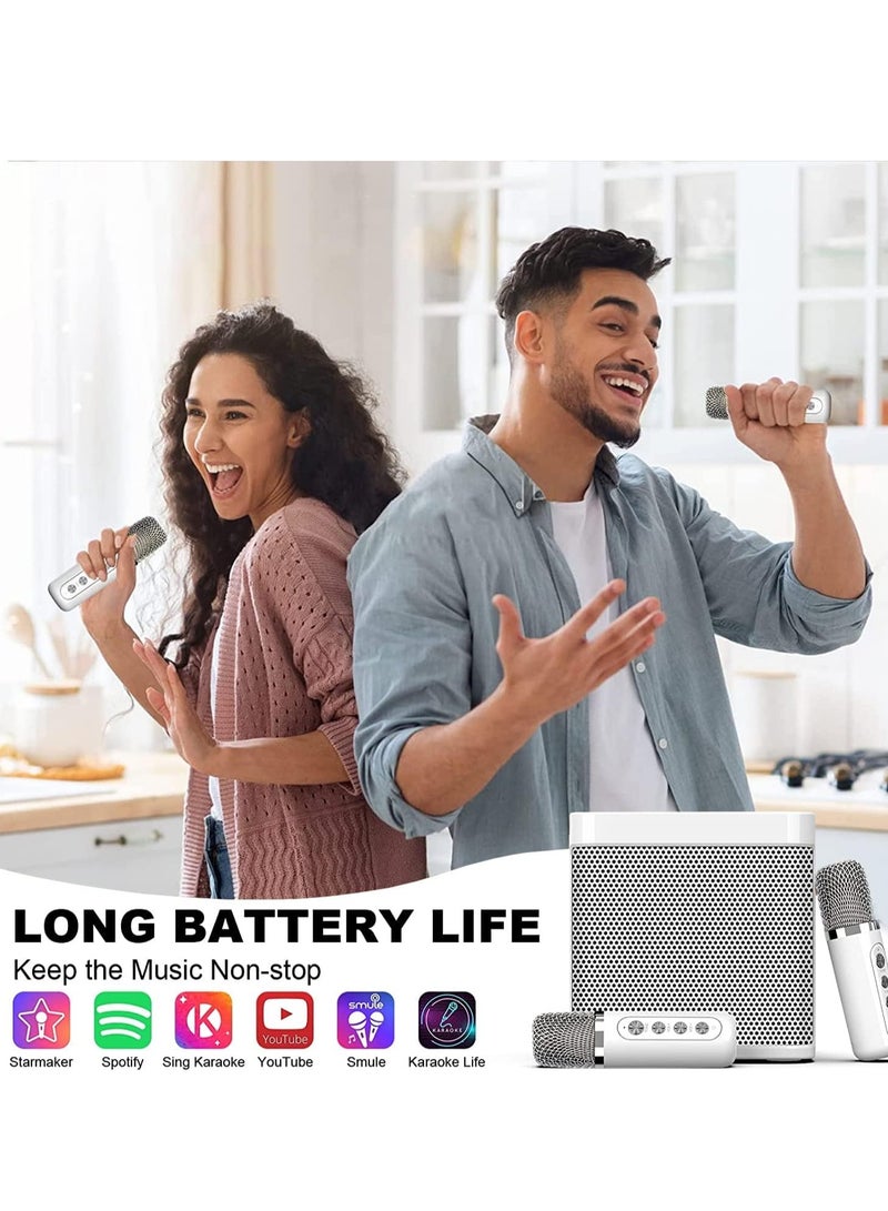 JAJEEK Karaoke Machine with 2 Wireless Microphones for Adults | Portable Bluetooth Speaker System for Kids | Singing Machine with Echo & Voice Cut | Supports TF, AUX-IN | Perfect for Home Parties, Meetings, and Family Fun - Image 4