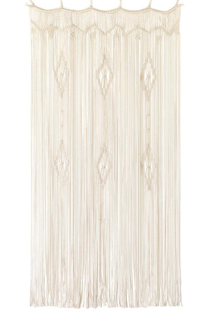 MACRAME CURTAIN LONG COTTON WINDOW PANEL BOHO CURTAINS FOR BEDROOM WEDDING BACKDROP ROOM DIVIDER DOORWAY CLOSET APARTMENT 35W X 70L