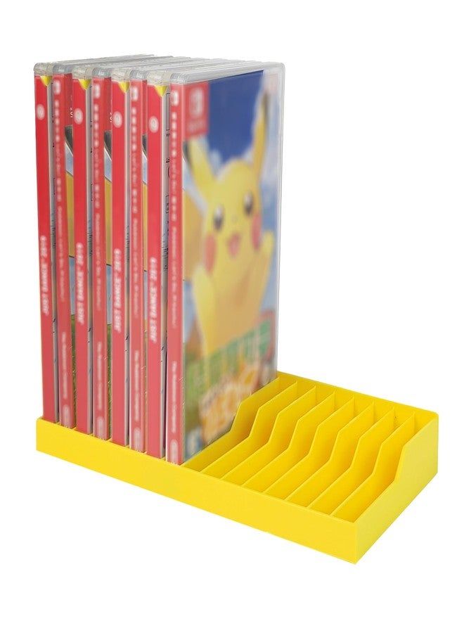 WEIMINLI Nintendo Switch Game Holder Case Organizer - 16 Game Case Storage Stand, Eco-ABS Plastic Desktop Rack, Space-Saving Nintendo Switch Game Case Holder/Organizer (yellow) - Image 1
