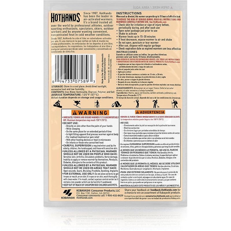 HotHands Body & Hand Super Warmers - Long Lasting Safe Natural Odorless Air Activated - Up to 18 Hours of Heat - 40 Individual - Image 4