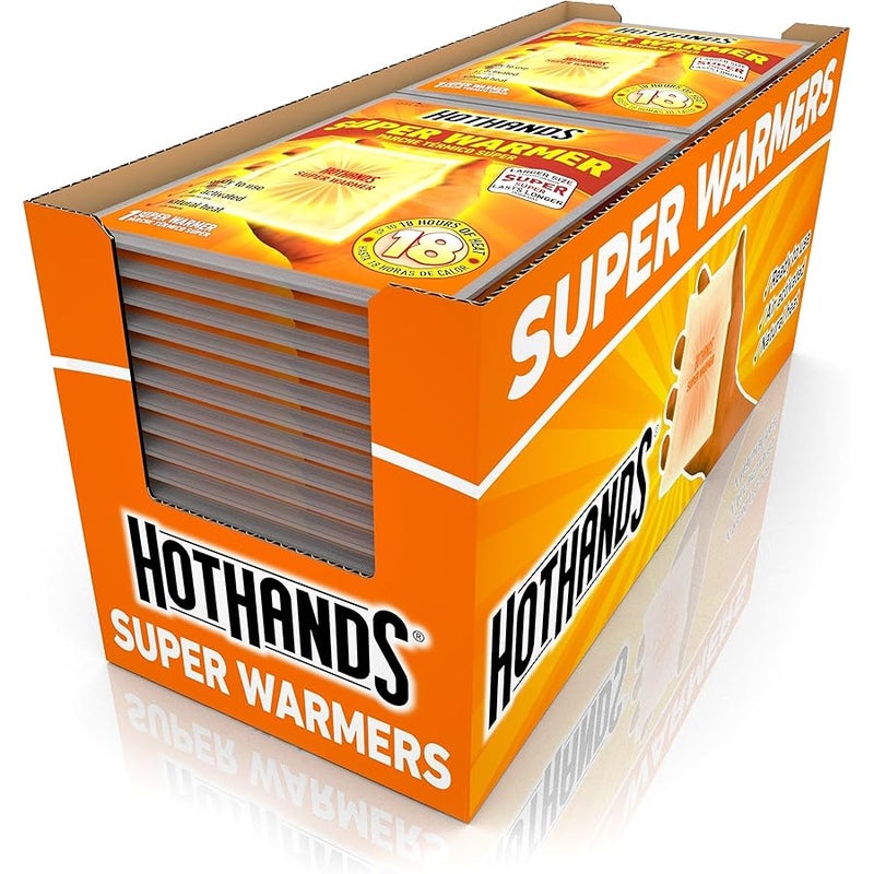 HotHands Body & Hand Super Warmers - Long Lasting Safe Natural Odorless Air Activated - Up to 18 Hours of Heat - 40 Individual - Image 1