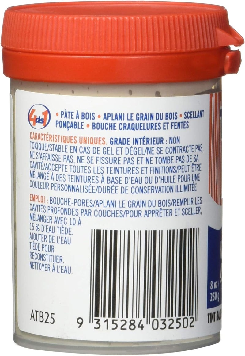 Timbermate Wood Filler, Water Based, 8oz, Natural - Image 2