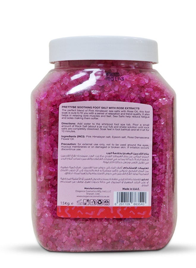 Pretty Be - Soothing Foot Salt with Rose for Profissional Pedicure & Manicure 1.5kg - Image 1