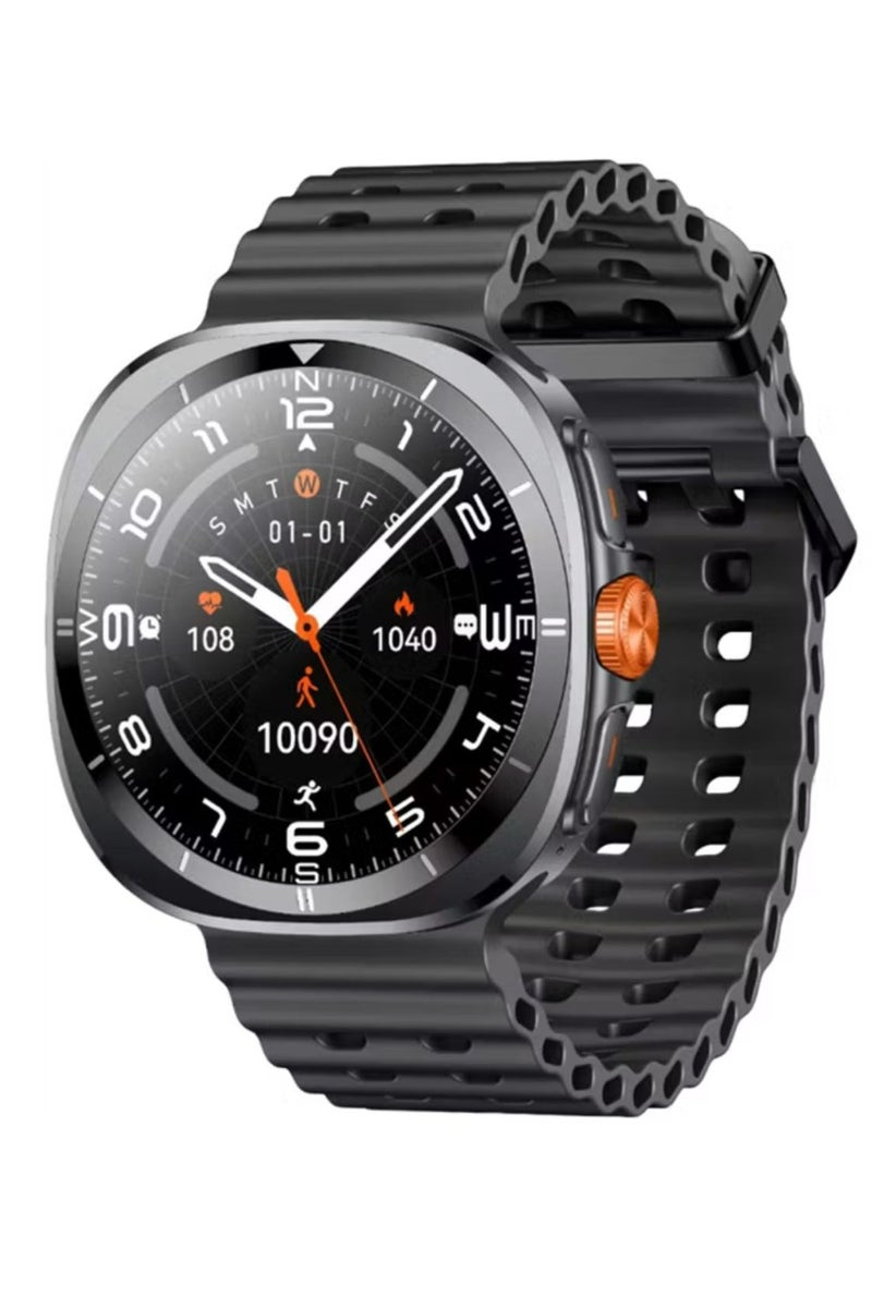 جرين ليون ساعة ذكية Connect Pro مع شاشة AMOLED ومكالمات BT عالية الدقة / شاشة تعمل دائمًا / إشعارات المكالمات / الوسائط الاجتماعية / التحكم في الموسيقى / شاشة إيقاظ برفع المعصم / مراقبة النوم / تذكير بالخمول / GL-SWA39 - أسود - Image 1