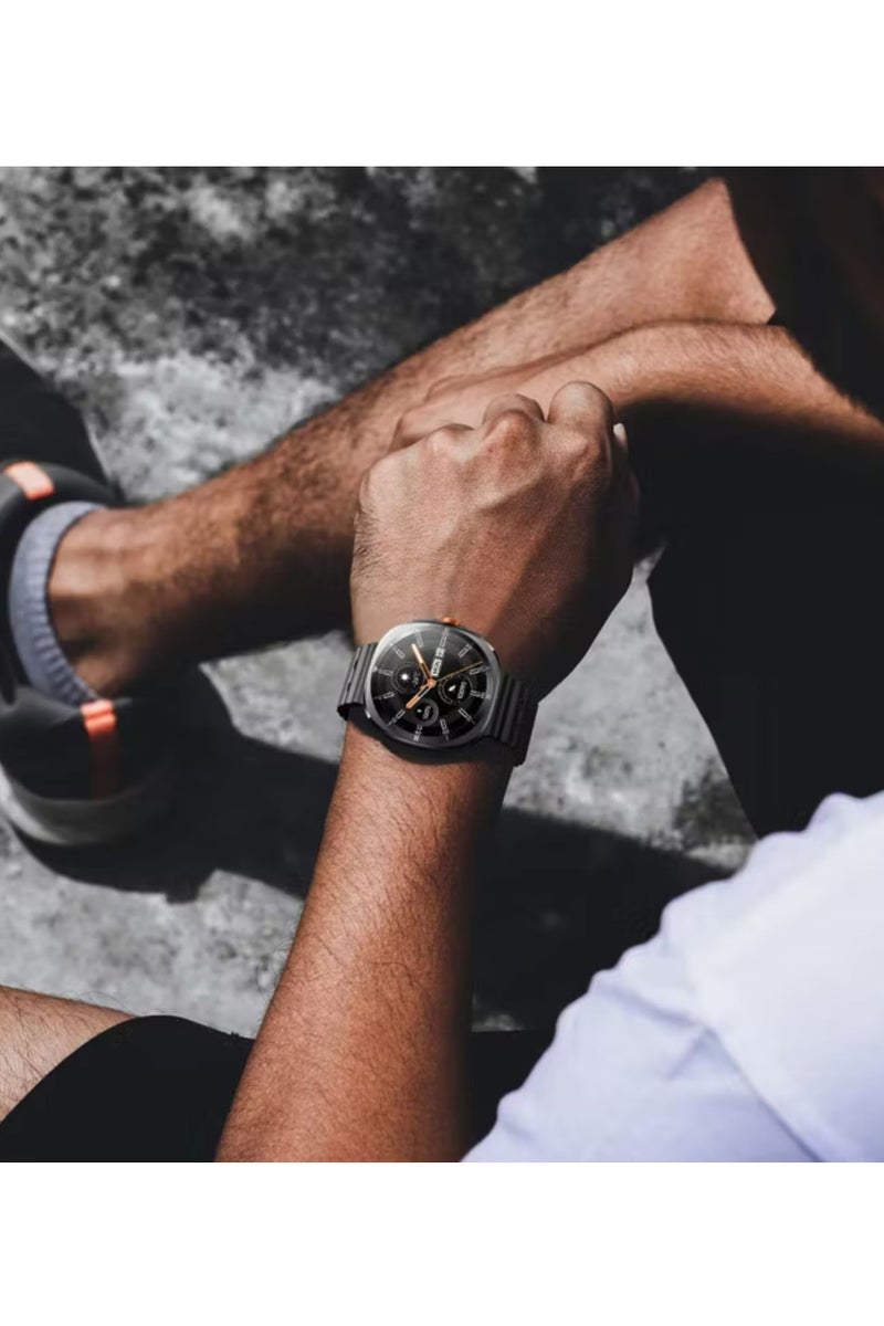 جرين ليون ساعة ذكية Connect Pro مع شاشة AMOLED ومكالمات BT عالية الدقة / شاشة تعمل دائمًا / إشعارات المكالمات / الوسائط الاجتماعية / التحكم في الموسيقى / شاشة إيقاظ برفع المعصم / مراقبة النوم / تذكير بالخمول / GL-SWA39 - أسود - Image 4