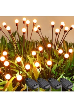 Cool Baby COOLBABY Hard Thorn Solar Firefly Lights 4 packs of 8 LED Solar Swing Lights Solar Garden Lights Waterproof Solar Firefly Lights Outdoor Solar Garden Decorative Lights  - Image 1