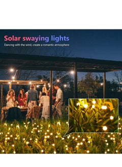 Cool Baby COOLBABY Hard Thorn Solar Firefly Lights 4 packs of 8 LED Solar Swing Lights Solar Garden Lights Waterproof Solar Firefly Lights Outdoor Solar Garden Decorative Lights  - Image 2