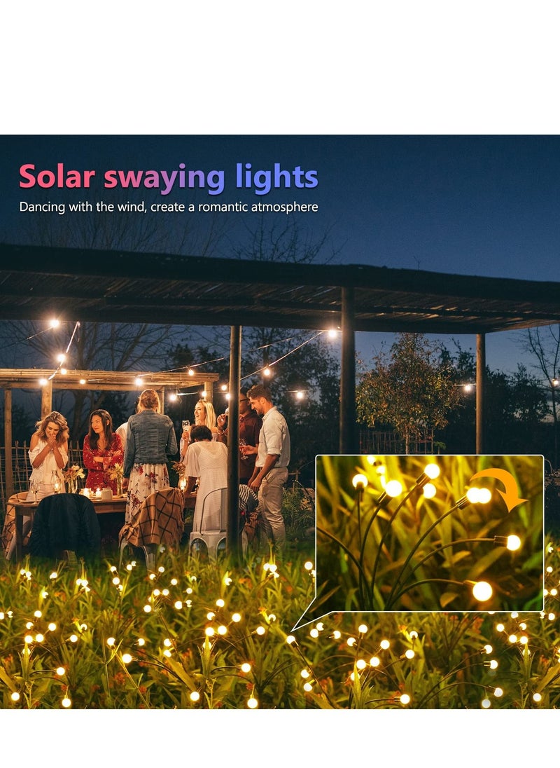 Cool Baby COOLBABY Hard Thorn Solar Firefly Lights 4 packs of 8 LED Solar Swing Lights Solar Garden Lights Waterproof Solar Firefly Lights Outdoor Solar Garden Decorative Lights  - Image 2