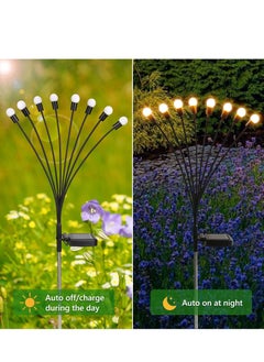 Cool Baby COOLBABY Hard Thorn Solar Firefly Lights 4 packs of 8 LED Solar Swing Lights Solar Garden Lights Waterproof Solar Firefly Lights Outdoor Solar Garden Decorative Lights  - Image 5