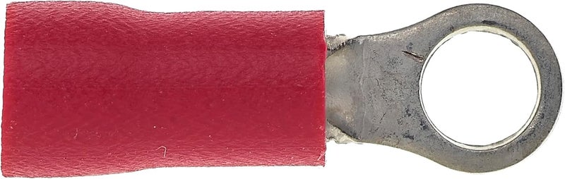 Keple Ring Crimp Terminal - Pack Of 100, Red, 3.7mm, 25A, 22-16 AWG - Heat Shrink Ring Connectors, Tinned Copper Connectors, Insulated Ring Wire Terminals - Image 2