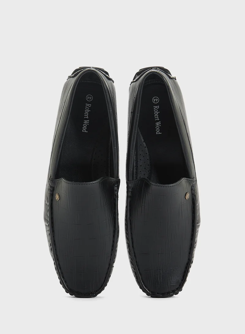 Robert Wood Croc Emboss Loafers