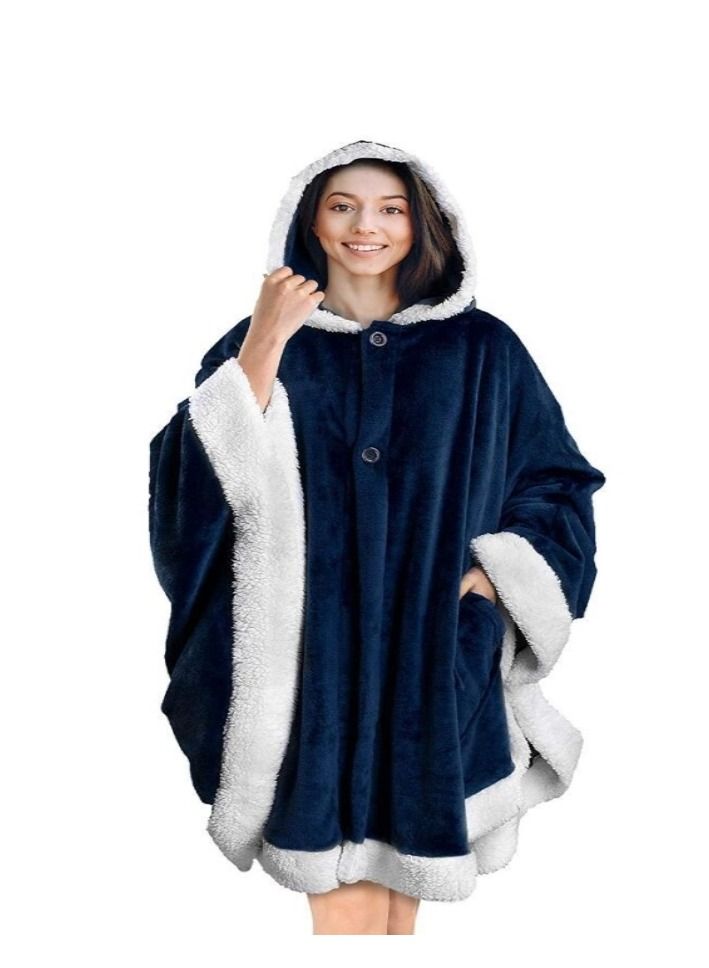New Lazy Blanket Winter Clothes winter blanket (Red & Black)) - Image 3