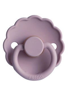 FRIGG Daisy Latex Baby Pacifier, 0-6 Months, Size 1, Pack of 1 - Heather  - Image 2