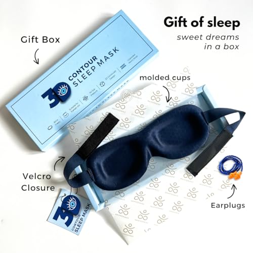 Samadhaan Nylon 3D Contour Eye Mask for Sleeping With Adjustable Velcro - Blindfold for Men Women, Travel, Total Blackout - Image 2