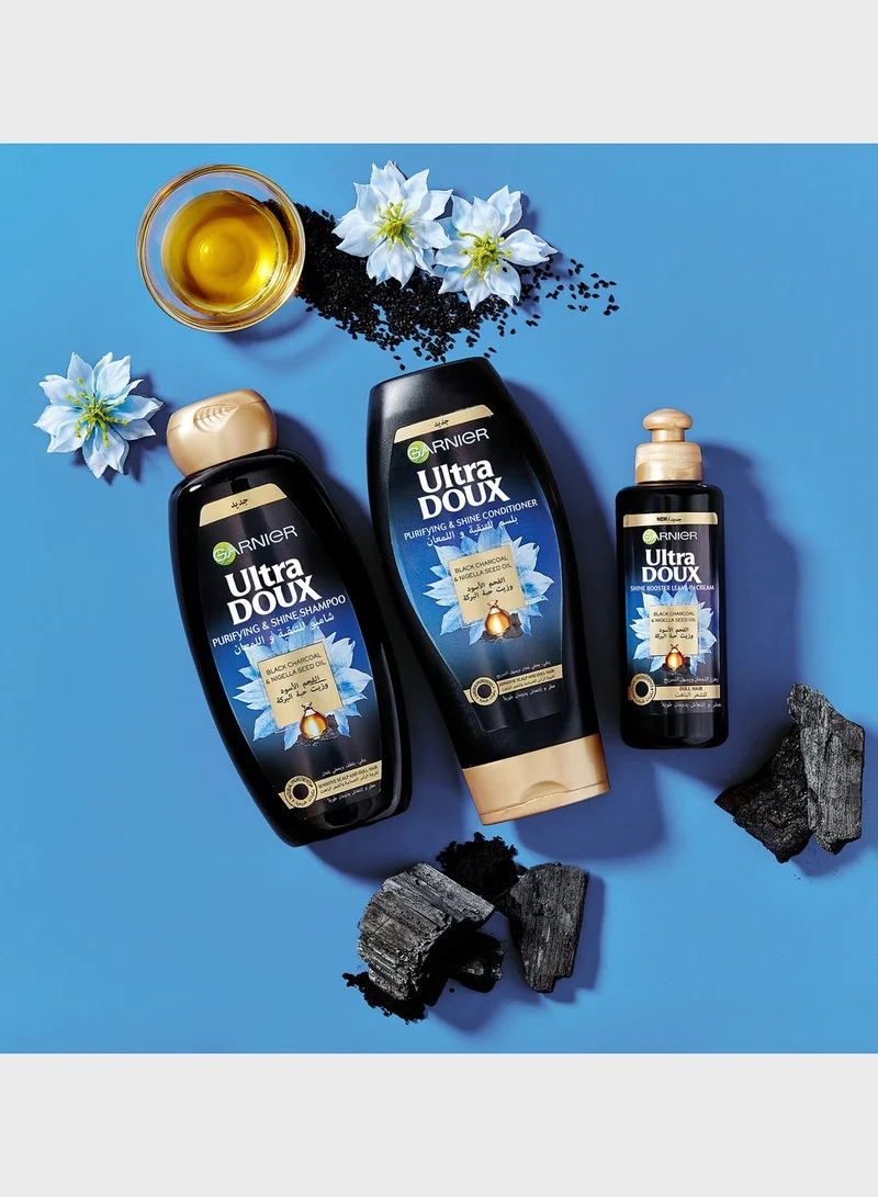 garnier Ultra Doux Purifying & Shine Black Charcoal & Nigella Seed Oil 3 Step Routine