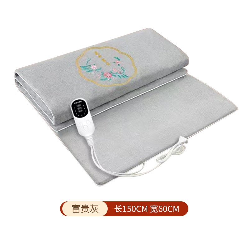 Electric Moxibustion Blanket Winter Moxibustion Electric Blanket Household Moxa Blanket Moxa Heating Cushion Full Body Hot Compress Blanket Elegant purple - Image 2