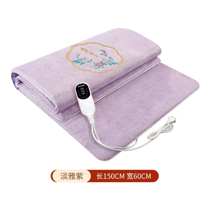 Electric Moxibustion Blanket Winter Moxibustion Electric Blanket Household Moxa Blanket Moxa Heating Cushion Full Body Hot Compress Blanket Elegant purple - Image 1