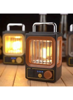 Generic Camping Lamp Outdoor Long Endurance Rechargeable Retro Bedside Table Lamp Tungsten Warm Light Solar Portable Lamp-Color:Yellow Frame Camping Light  - Image 2