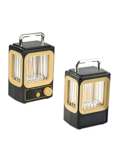 Generic Camping Lamp Outdoor Long Endurance Rechargeable Retro Bedside Table Lamp Tungsten Warm Light Solar Portable Lamp-Color:Yellow Frame Camping Light  - Image 5