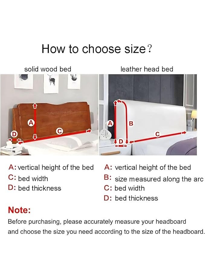 DUNISO Crystal Velvet Headboard Cover, Anti-Collision Tatami, Thickened Protective Cover, Full Dust-Proof Backrest Cover, Suitable For Bedroom Decoration, Washable, (180 cm Beige) - Image 4