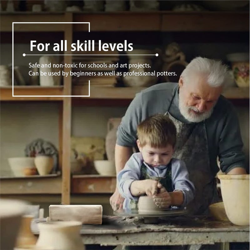 Old Potters Low Fire Pottery Clay White, 10 lbs (Cones 06-04) Made in USA Modeling Clay for Wheel Throwing and Hand Building, Pottery and Sculpting, Beginners, and Advanced - Image 3