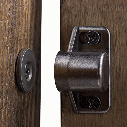 Keenkee 4 Pack Magnetic Cabinet Door Catch with Neodymium Magnet Cabinet Latch Magnetic Closure Hardware for Kitchen Cupboard and Closet Door Closing, Black Tone Gun Metal - Image 1