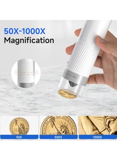 Generic M1 Digital Microscope WiFi 1000X HD Mini Coin Microscope Camera Portable Handheld USB Microscope for Adults Kids, Compatible with iPhone Android iPad Computer  - Image 2