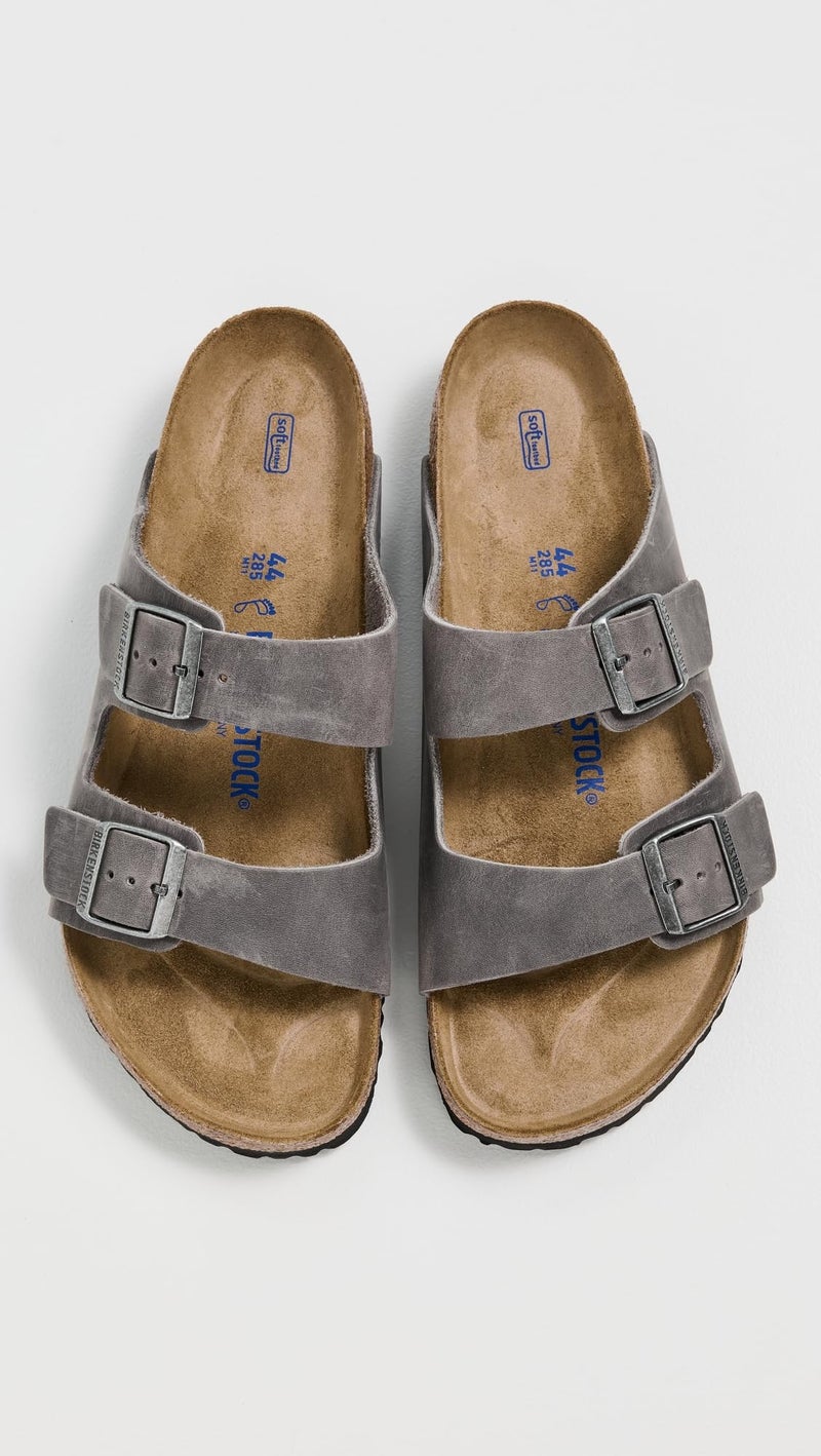 Birkenstock Unisex Arizona Soft Footbed Sandal, Iron Oiled Leather, 41 M EU/10-10.5 B(M) US Women/8-8.5 B(M) US Men - Image 5