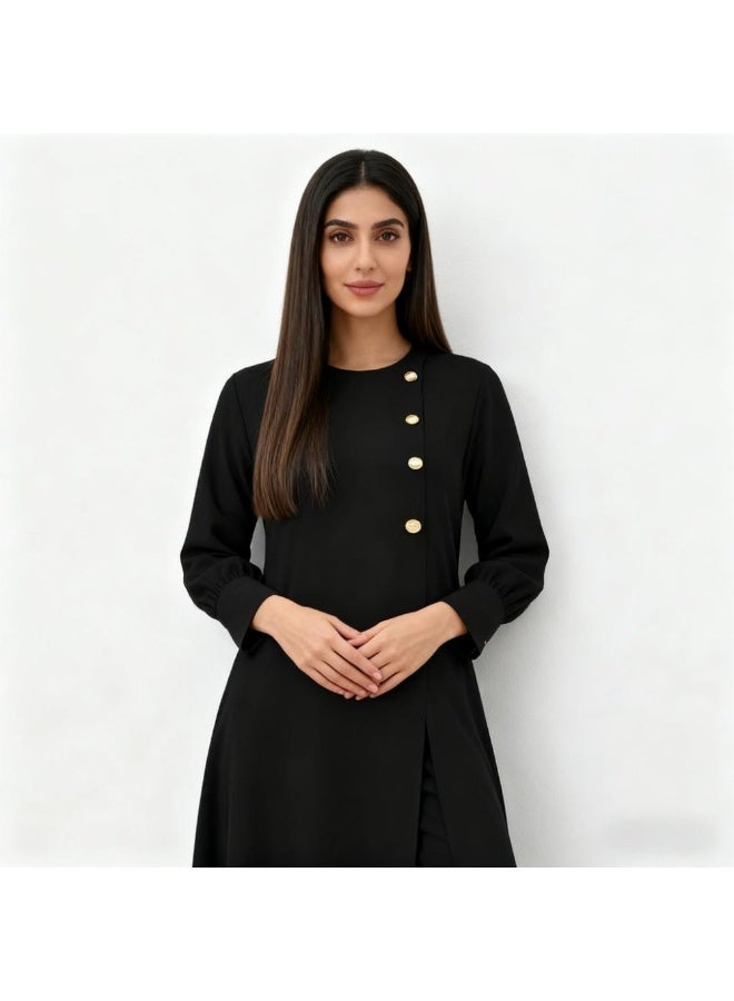 عبايات نسائية إسلامية بأكمام طويلة وبنطلون علوي فضفاض من قطعتين طقم متناسق من دبي للنساء المسلمات - Image 3