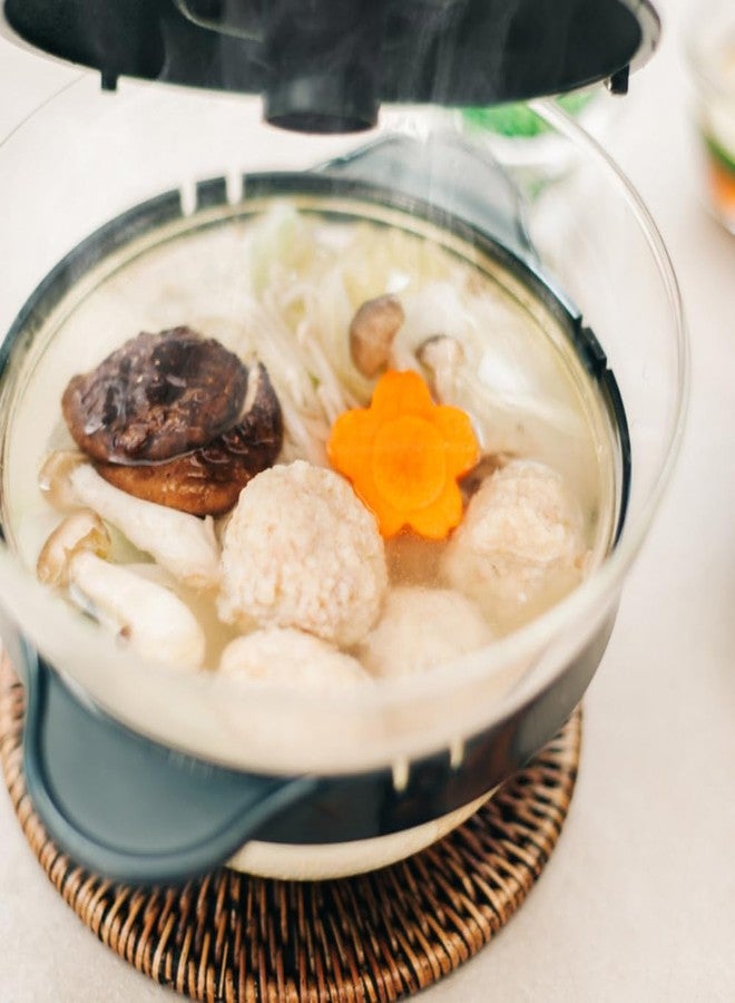 هاريو وعاء جانبي زجاجي من هاريو XOY-1-B، أسود اللون، سعة عملية 450 مل (15.9 أونصة سائلة)، صنع في اليابان، سهل الطهي، مثالي لحساء الكريمة، مصنوع يدويًا - Image 4