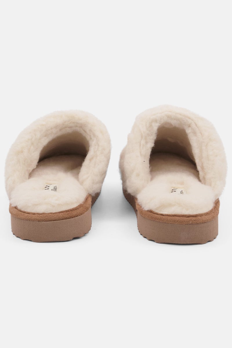 Dakota Kids Girls Faux Fur Slip On Slipper, Blue Combo  - Image 2