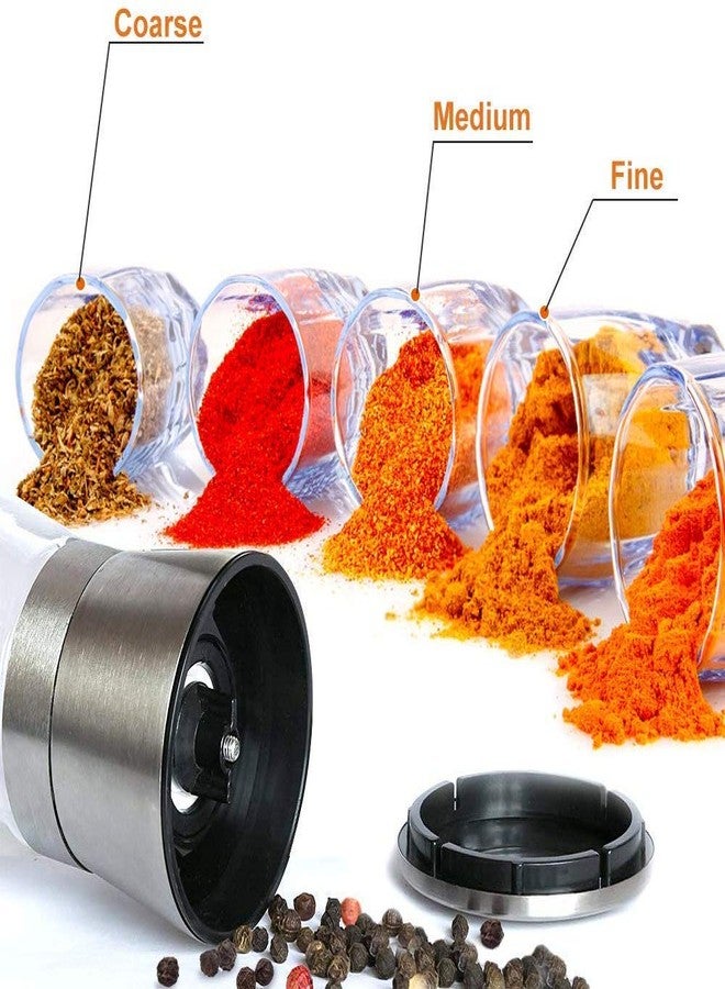 QUPET Pepper Grinder or Salt Shaker for Professional Chef - Best Spice Mill with Brushed Stainless Steel, Special Mark, Ceramic Blades and Adjustable Coarseness (Small Pack 1) - Image 2