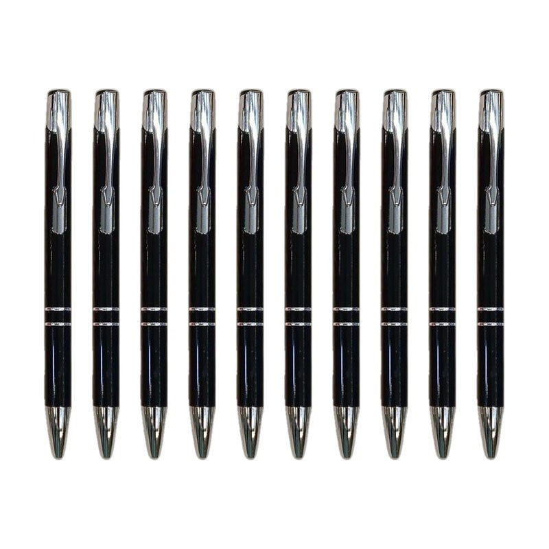 CrownLit Personalised Pens,Promotional Pen with YOUR COMPANY NAME Printed,Pack of 10, Blue - Image 2