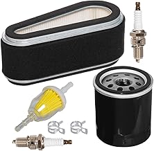 HIFROM HIFROM Air Filter Pre Cleaner Fuel Filter Oil Filter Spark Plug Tune Up Kit Compatible with John Deere 180 LX186 F525  - Image 1