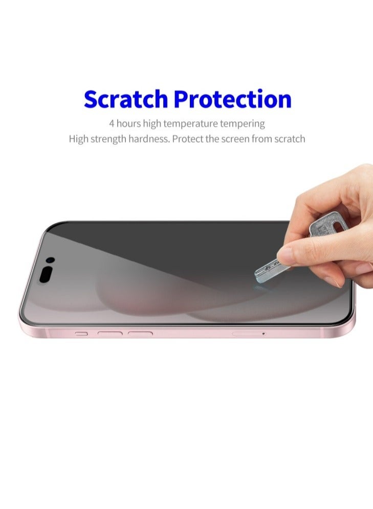 IAF iPhone 16 Premium 9D Anti-Spy Privacy Screen Protector, Anti-Scratch Screen Protector with Easy Installation Tray, Bubble Free 9h Tempered Glass HD Clear Protector Glass Compatible  - Image 3