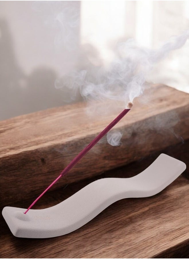 Zence Design Ceramic Incense Stick Holder in Grey, for counters, meditation rooms, yoga, home, and office  - Image 4