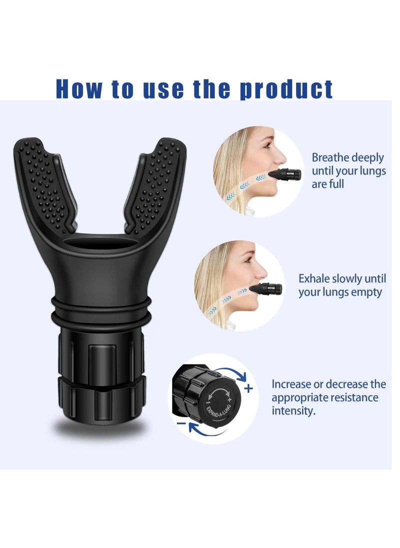 Generic - Portable breathing exercise device for lungs, Breathing trainer with Resistance Adjustable, Lung Trainer with excellent quality silicone,Easy to Clean and Use, Improve Breathing Capacity and Endurance - Image 1